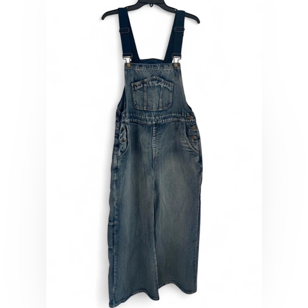 NWT Cider Blue Denim Overalls Wide Leg Plus Size 1XL